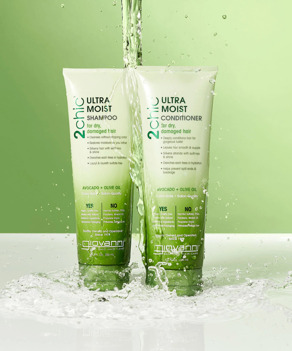 Balsam hidratant cu avocado pentru par deteriorat Giovanni 2Chic Moist Avocado 250ml (2)