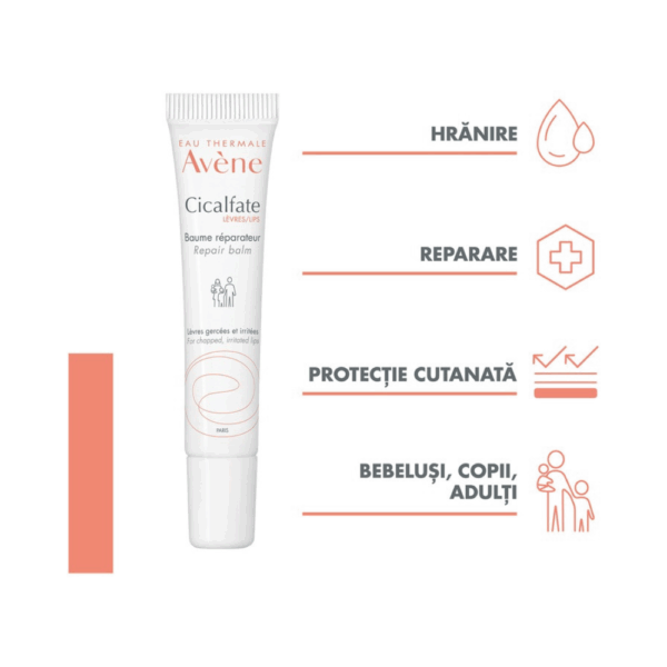 Balsam reparator pentru buze uscate Avene Cicalfate 10ml