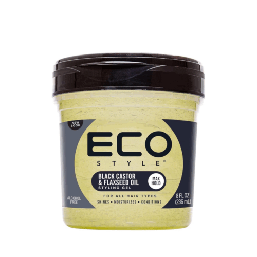 Gel de styling fixare puternica si fortifiere EcoStyle Black Castor & Flaxseed Oil 473ml