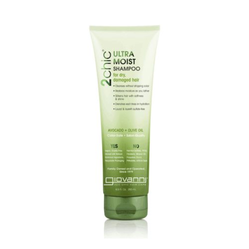 Sampon hidratant cu ulei de masline pentru par deteriorat Giovanni 2Chic Moist Avocado 250ml