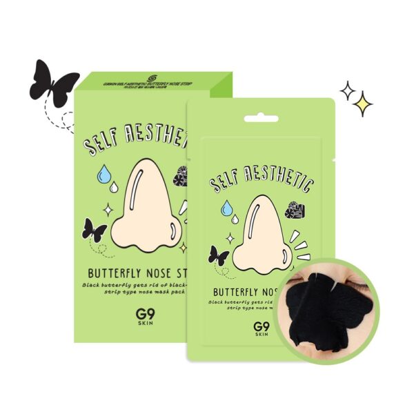 Patch-uri impotriva punctelor negre de pe nas G9 Skin Butterfly Nose Strip 1 bucata