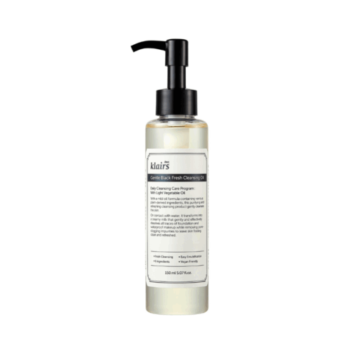 Ulei de curatare bland pentru tenul mixt si gras dear, Klairs Gentle Black Fresh Cleansing Oil 150ml