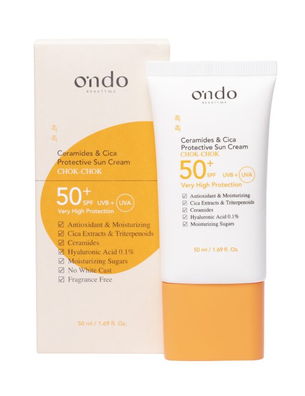 Crema cu protectie solara cu ceramide si cica SPF50+ Ondo Beauty 36.5 50ml