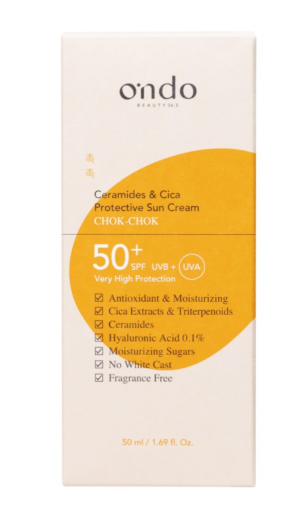 Crema cu protectie solara cu ceramide si cica SPF50+ Ondo Beauty 36.5 50ml