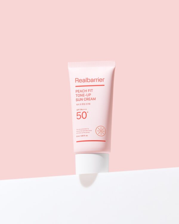 Crema cu protectie solara nuanta Peach Glow SPF50+ PA++++ Real Barrier Peach Fit Tone-up 50ml