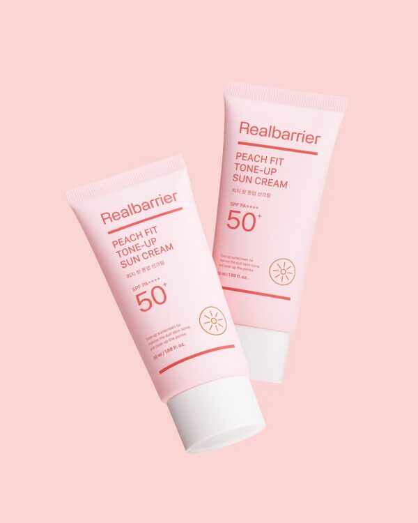 Crema cu protectie solara nuanta Peach Glow SPF50+ PA++++ Real Barrier Peach Fit Tone-up 50ml