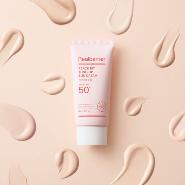 Crema cu protectie solara nuanta Peach Glow SPF50+ PA++++ Real Barrier Peach Fit Tone-up 50ml