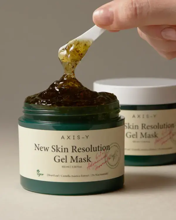Masca gel calmanta si hidratanta pentru fata cu heartleaf si niacinamida Axis-y New Skin Resolution Gel Mask 100ml