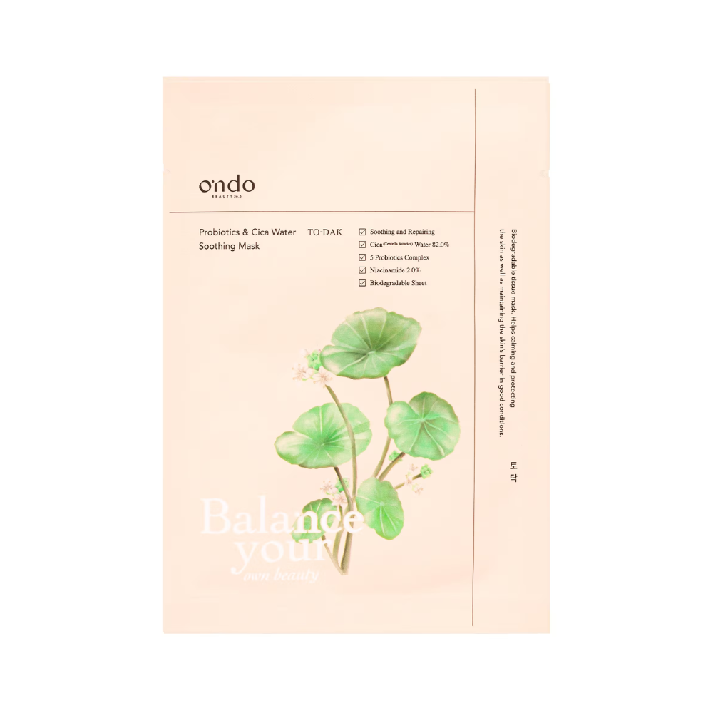 Masca de fata calmanta si reparatoare cu Probiotice si Centella Asiatica Ondo Beauty 36.5 25ml