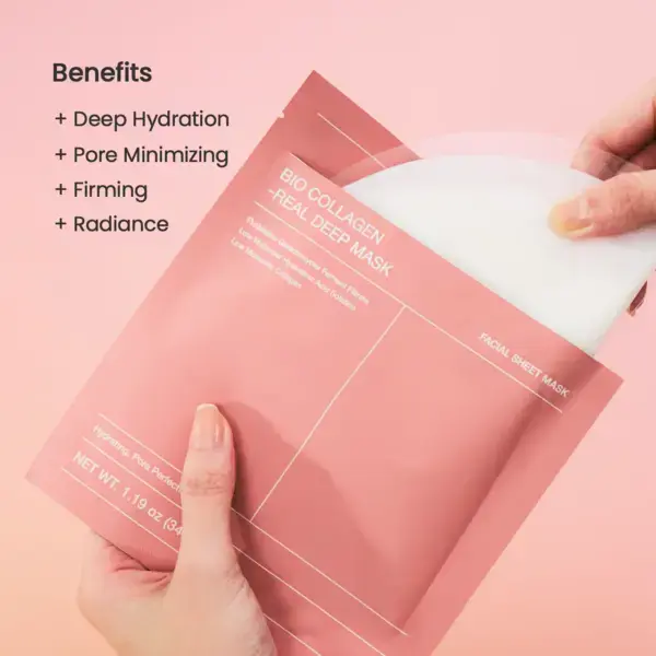 Set masca de fata cu bio-colagen pentru hidratare si fermitate Biodance Bio-Collagen 34g x 4 bucati