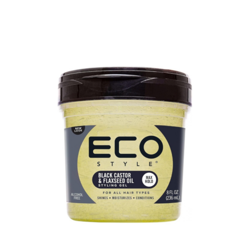 Gel de styling fixare puternica si fortifiere EcoStyle Black Castor & Flaxseed Oil 236ml