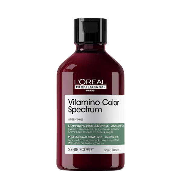 L'Oreal Professionnel, Vitamino Color Spectrum Green, Șampon pentru păr, Neutralizarea tonurilor roșii, 300 ml