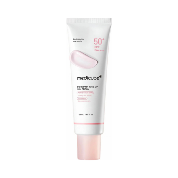 spf-medicube-50 Crema cu protectie solara SPF50+ PA++++ cu PDRN, glutation si niacinamida Medicube Pink Tone Up 50ml