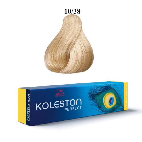 CREATOR: gd-jpeg v1.0 (using IJG JPEG v62), quality = 85 Wella Professionals, Koleston Perfect, Vopsea permanentă de păr, 10/38 Bright Light Blonde Golden Blue, 60 ml