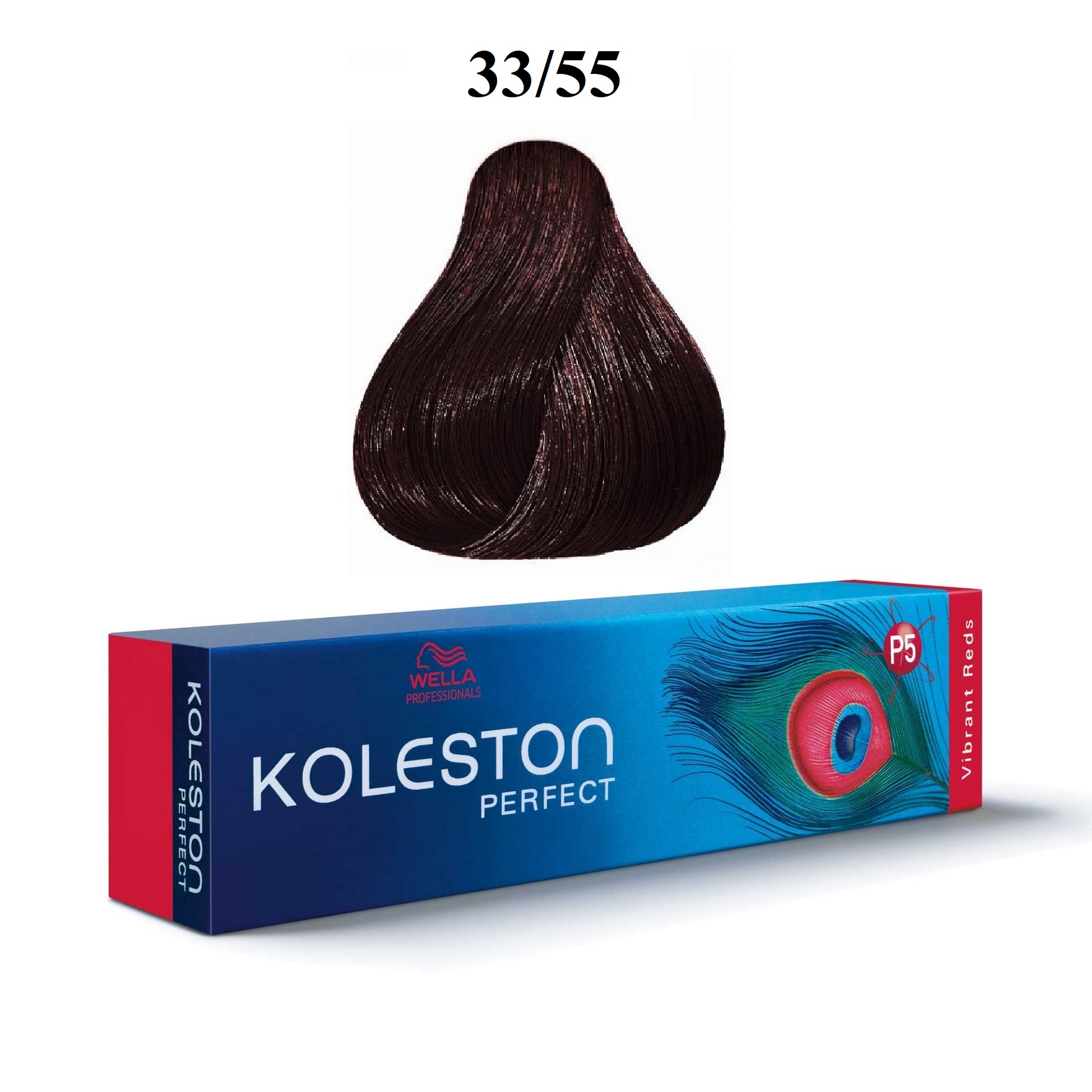 Vopsea permanenta de par Wella Professionals Koleston Perfect 33/55 Dark Chestnut Intense Mahogany 60ml