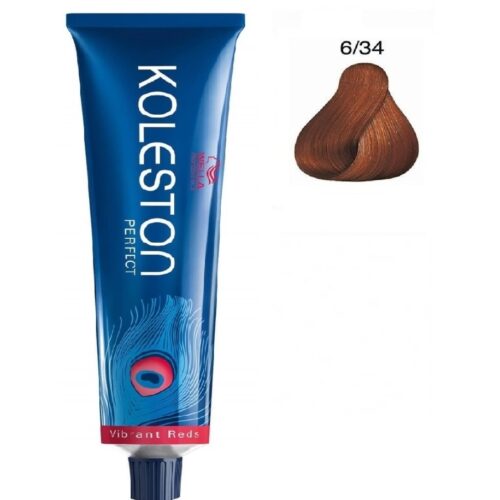 Wella Professionals, Koleston Perfect, Vopsea permanentă de păr, 6/34 Dark Blonde Golden Red, 60 ml
