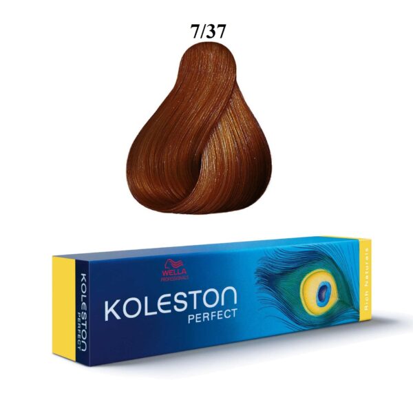 Wella Professionals, Koleston Perfect, Vopsea permanentă de păr, 7/37 Medium Blonde Golden Brown, 60 ml