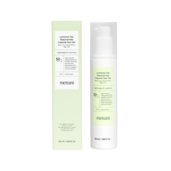 Gel cu protectie solara SPF50+ PA++++ Meisani Luminosi-tea Niacinamide Capsule Sun Gel 50ml