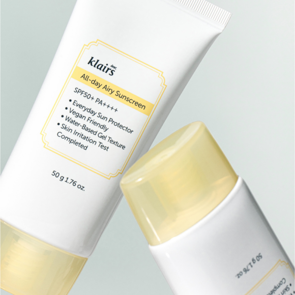 Crema de fata cu protectie solara SPF50+ PA++++ dear, Klairs All-day Airy Sunscreen 50ml