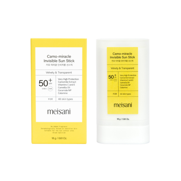 Stick cu protectie solara SPF50+ PA++++ Meisani Camo-miracle Invisible Sun Stick 18gr