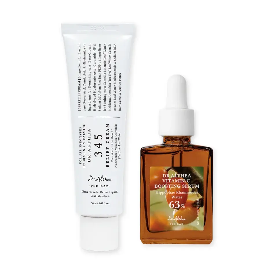 Pachet Dr Althea Post Acneic - Crema 345 & Ser Vitamina C
