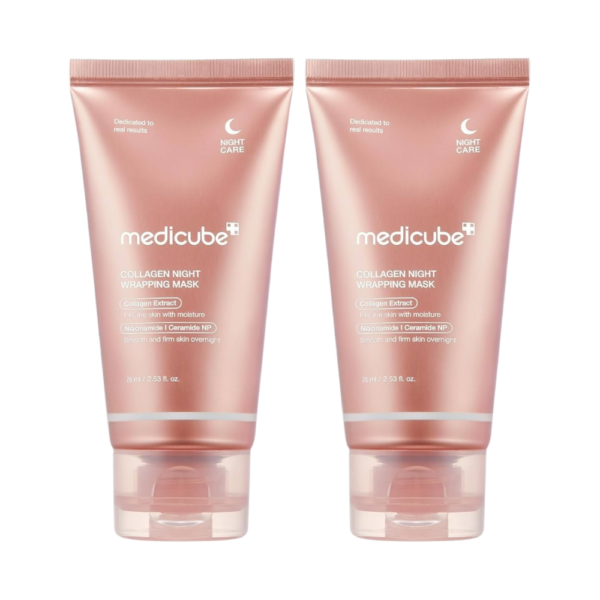 Pachet Masca Medicube Collagen Night Wrapping Mask 2 bucati - Fermitate